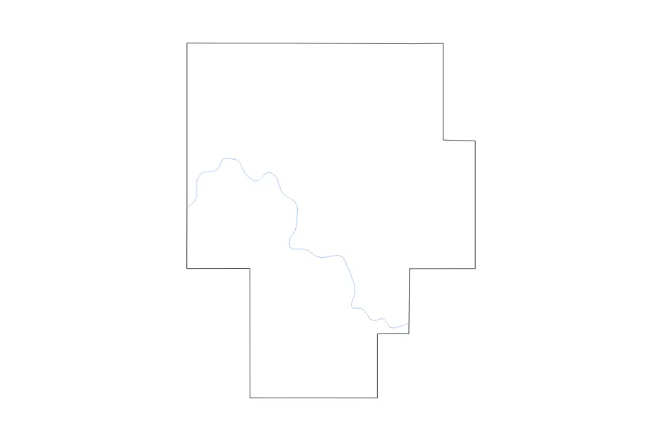 Carte de Okmulgee, Oklahoma de type contour et rivières pour Amérique du Nord, montrant contour et rivières avec des limites nettes.