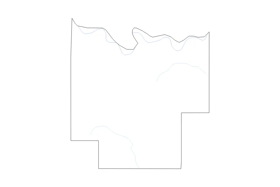 Carte de Pontotoc, Oklahoma de type contour et rivières pour Amérique du Nord, montrant contour et rivières avec des limites nettes.