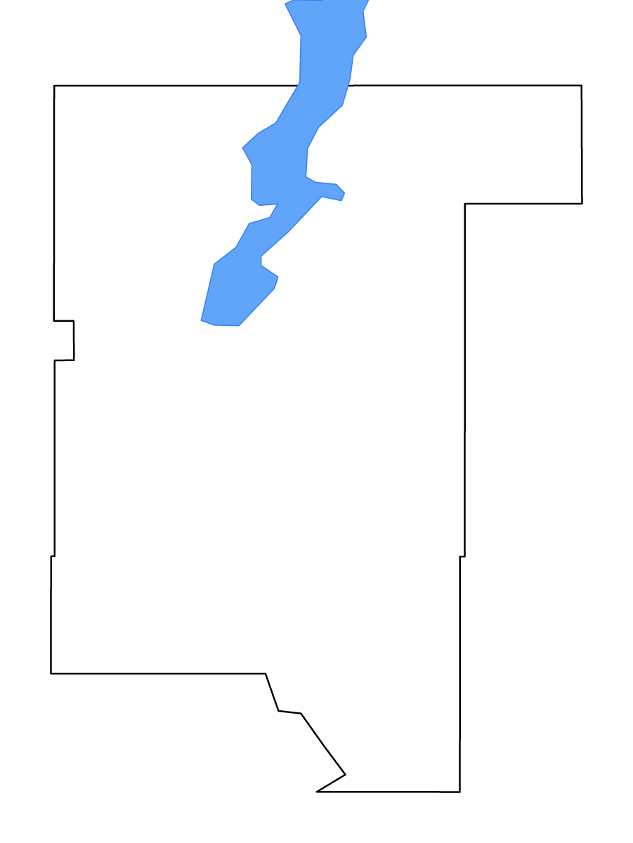Carte de contour de Rogers, Oklahoma avec lacs et rivières.