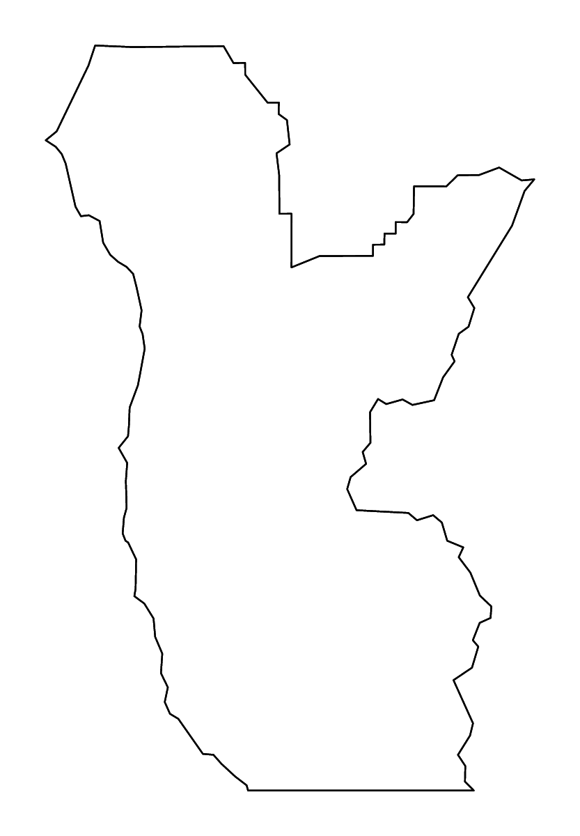 Mapa de contorno de Curry, Oregon con ríos.
