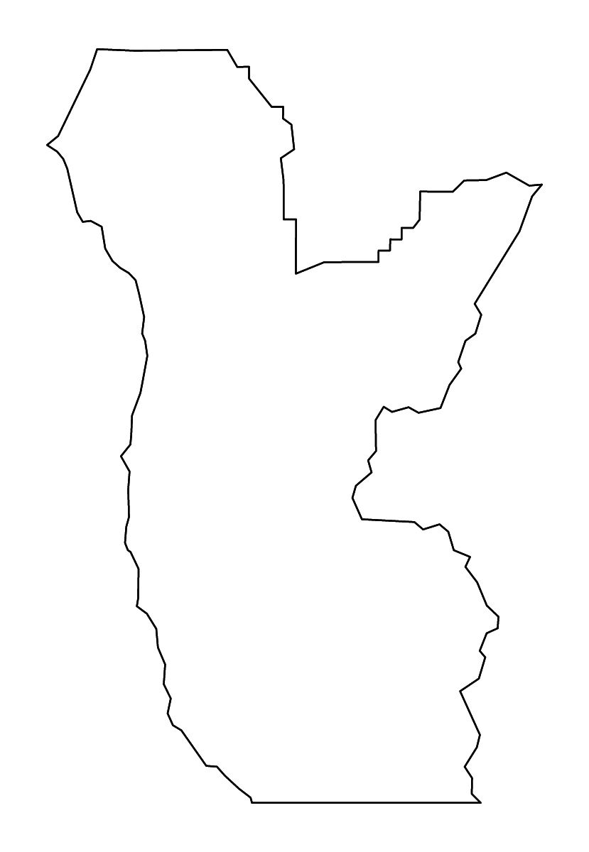 Mapa de contorno de Curry, Oregon con ríos.