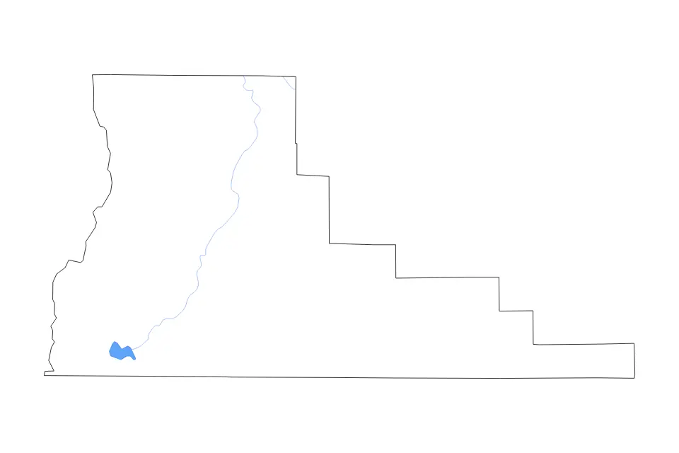 Carte de Deschutes, Oregon de type contour, lacs et rivières pour Amérique du Nord, montrant contour, lacs et rivières avec des éléments hydrographiques comme Wickiup Reservoir.
