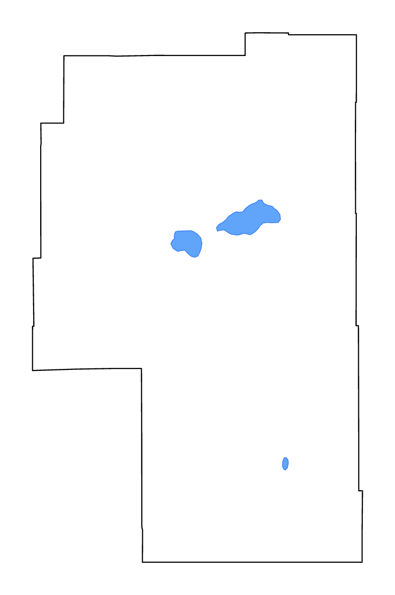 Mapa de contorno de Harney, Oregon con lagos y ríos.