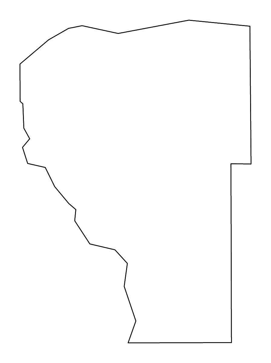 Mapa de contorno de Hood River, Oregon con ríos.
