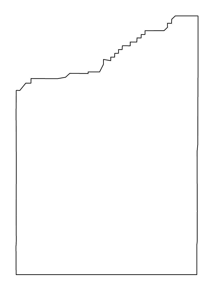 Mapa de contorno de Jackson, Oregon con ríos.