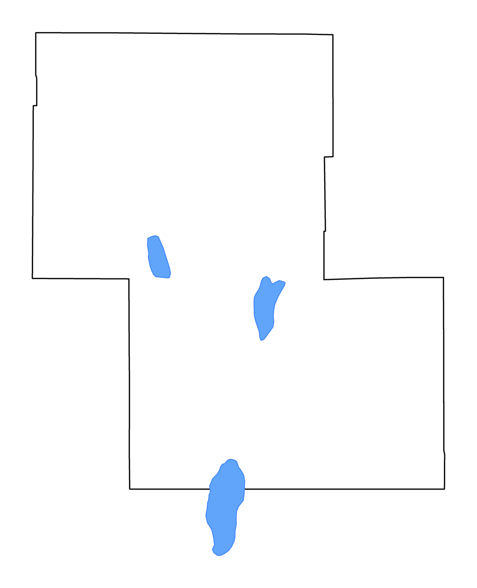 Mapa de contorno de Lake, Oregon con lagos y ríos.