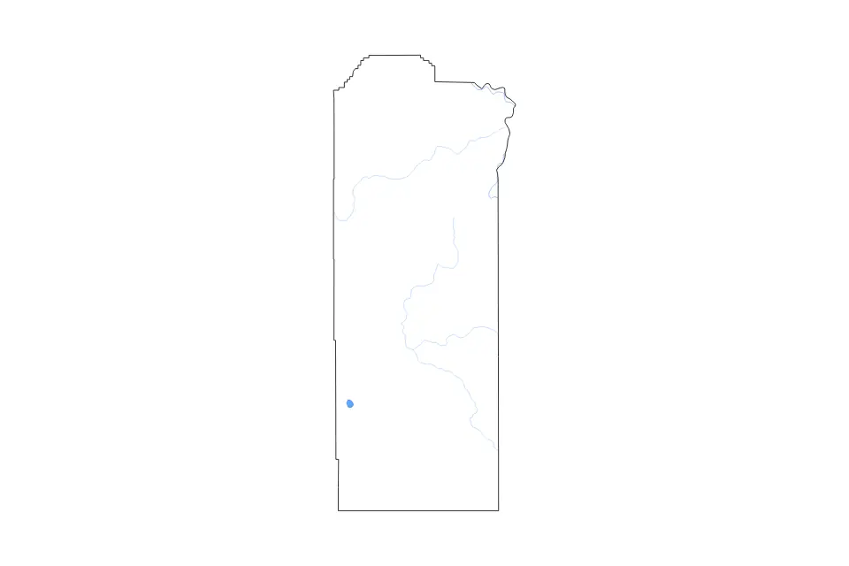 Outline map of Malheur County, Oregon with subdivision borders and major lakes and rivers.