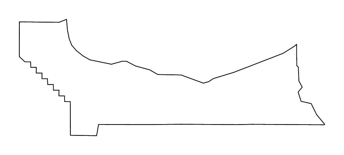 Mapa de contorno de Multnomah, Oregon con ríos.