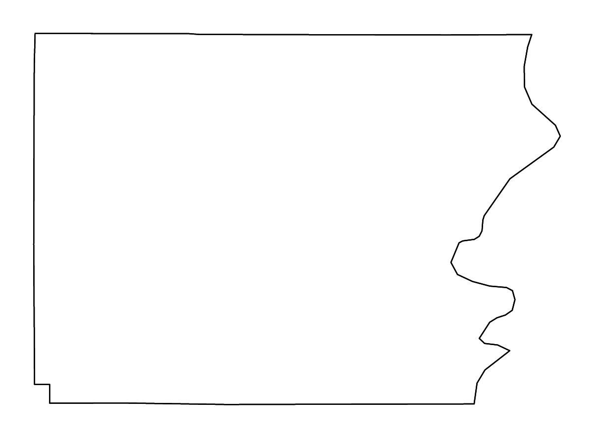 Carte de contour de Polk, Oregon avec rivières.