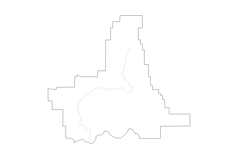 Carte de Union, Oregon de type contour et rivières pour Amérique du Nord, montrant contour et rivières avec des limites nettes.