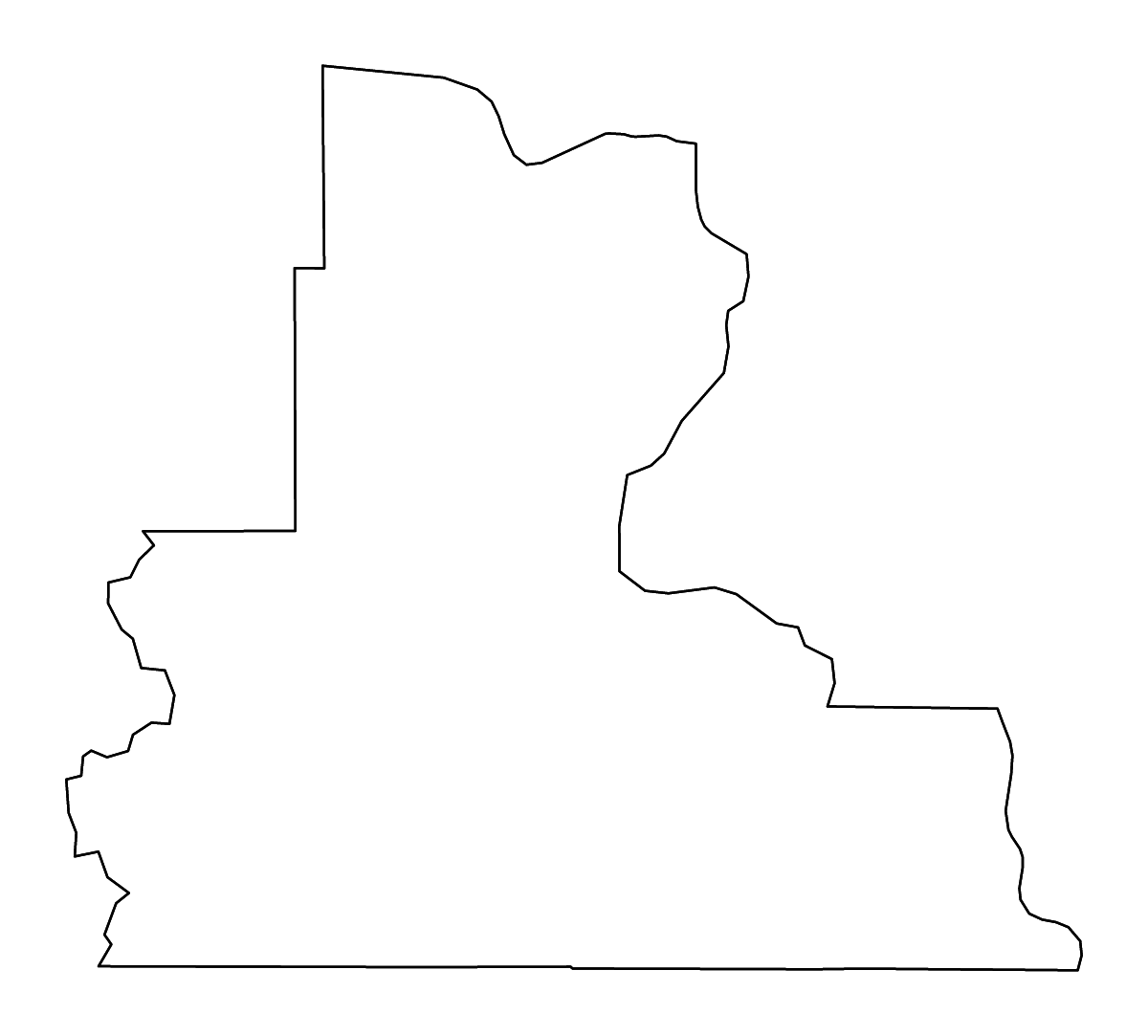 Carte de contour de Wasco, Oregon avec rivières.