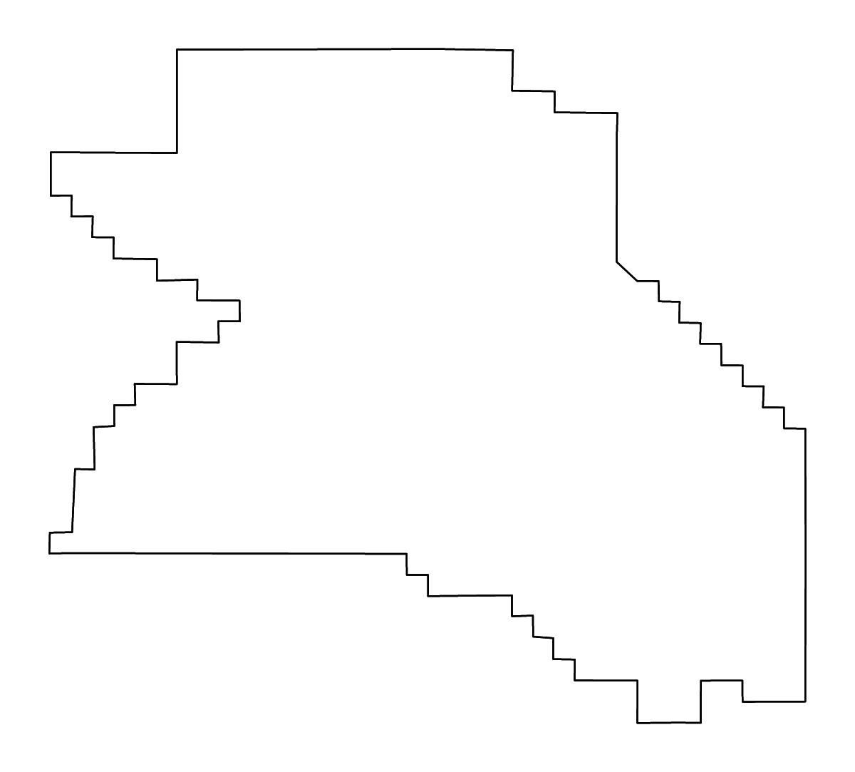 Mapa de contorno de Washington, Oregon con ríos.