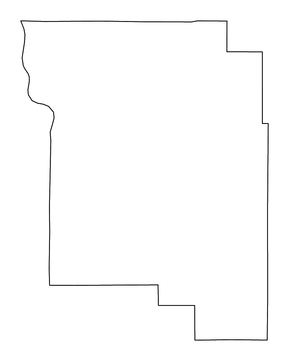 Carte de contour de Wheeler, Oregon avec rivières.