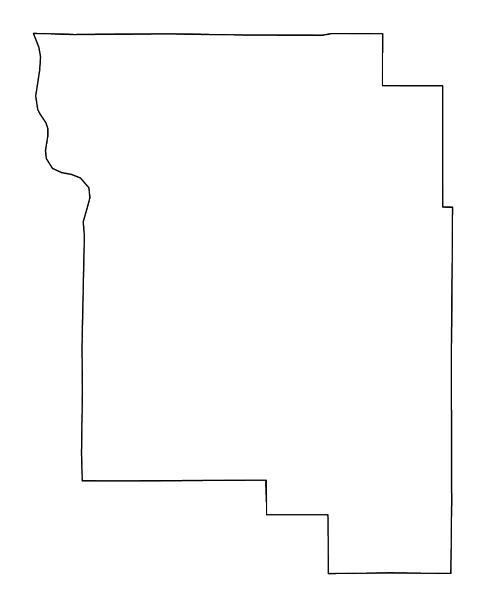 Mapa de contorno de Wheeler, Oregon con ríos.