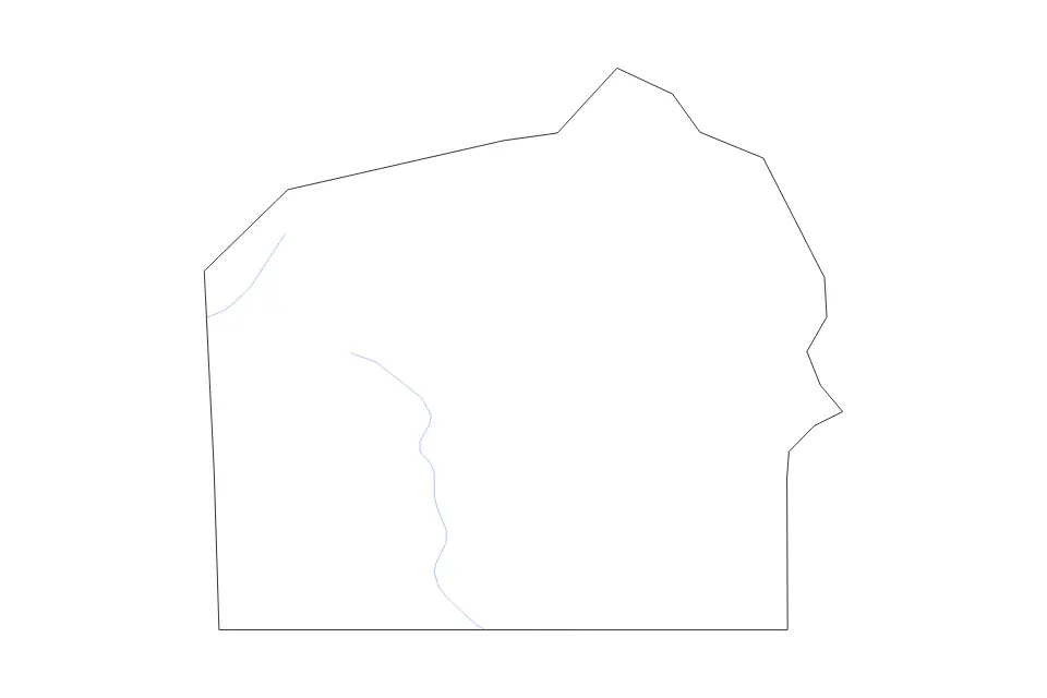 Mapa de Adams, Pennsylvania de tipo contorno y ríos para América del Norte, con contorno y ríos con límites limpios.
