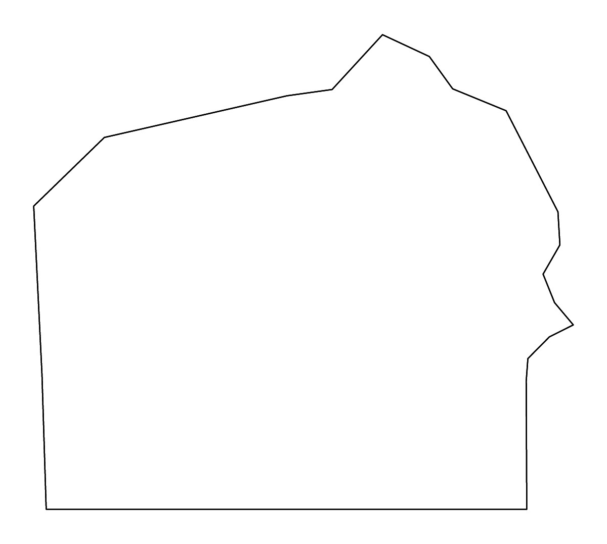 Carte de contour de Adams, Pennsylvania avec rivières.