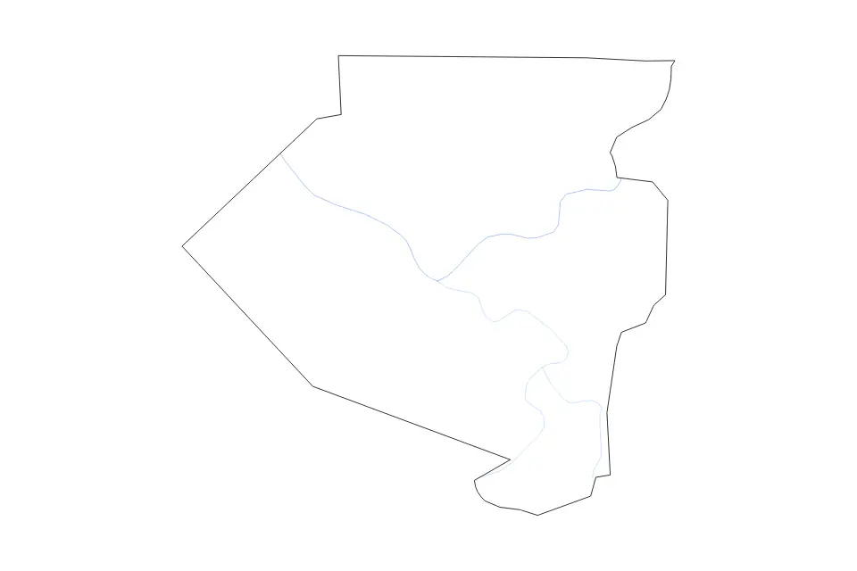 Carte de Allegheny, Pennsylvania de type contour et rivières pour Amérique du Nord, montrant contour et rivières avec des limites nettes.