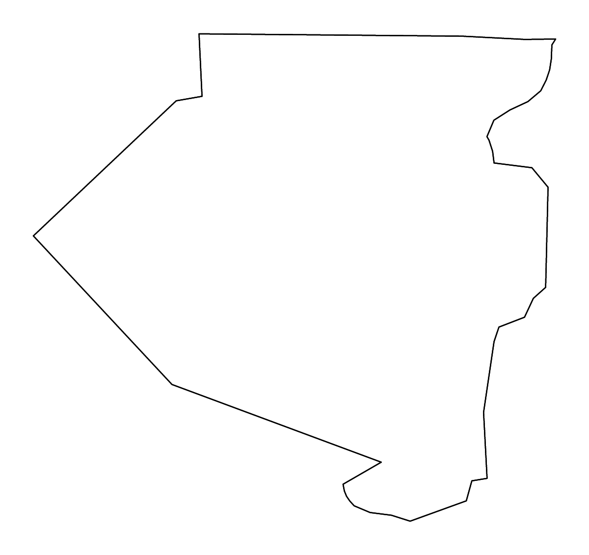 Mapa de contorno de Allegheny, Pennsylvania con ríos.