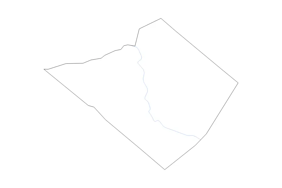 Outline map of Berks County, Pennsylvania with subdivision borders and rivers.