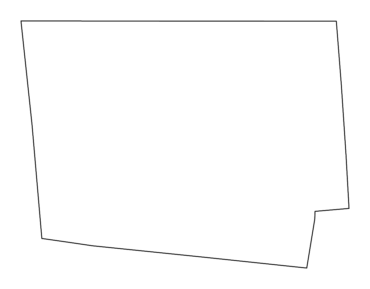 Mapa de contorno de Bradford, Pennsylvania con ríos.