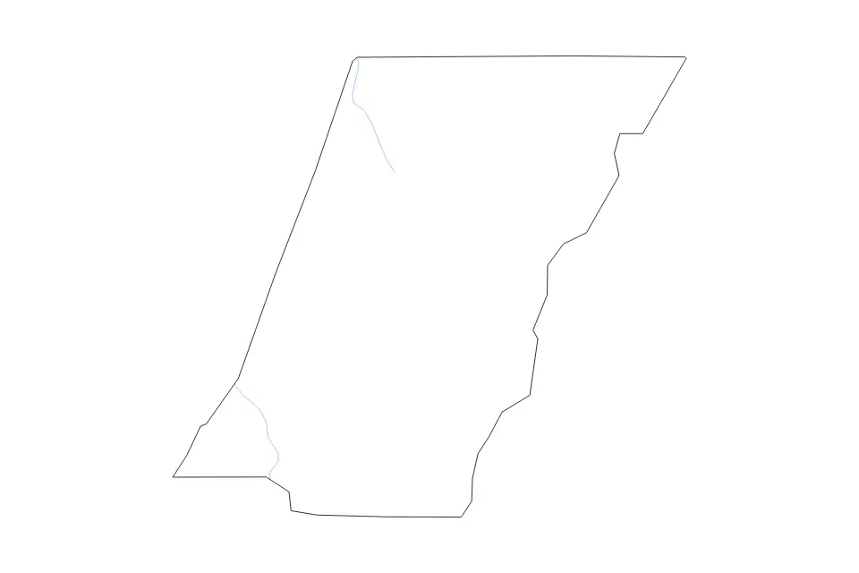 Mapa de Cambria, Pennsylvania de tipo contorno y ríos para América del Norte, con contorno y ríos con límites limpios.