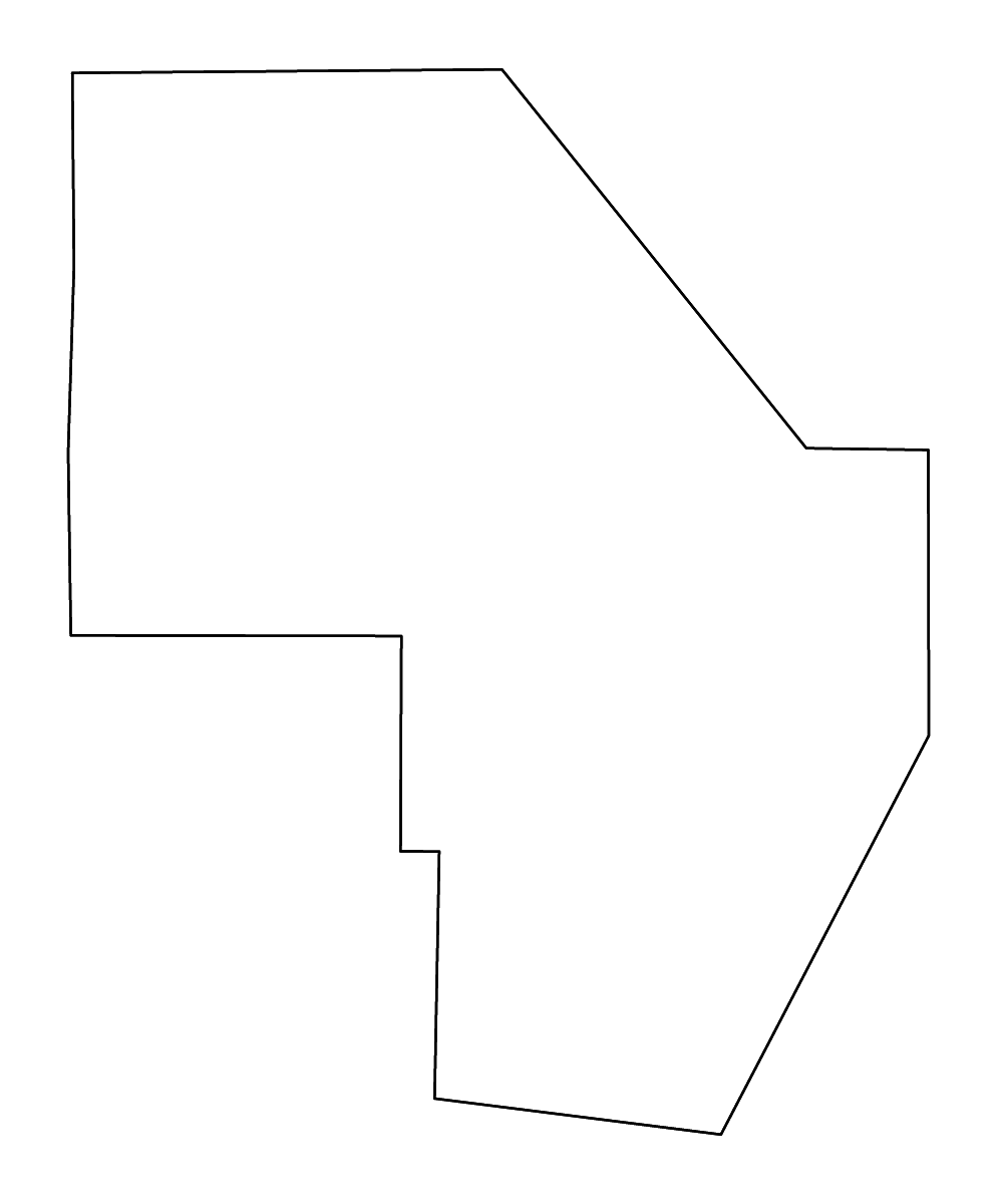 Mapa de contorno de Cameron, Pennsylvania con ríos.