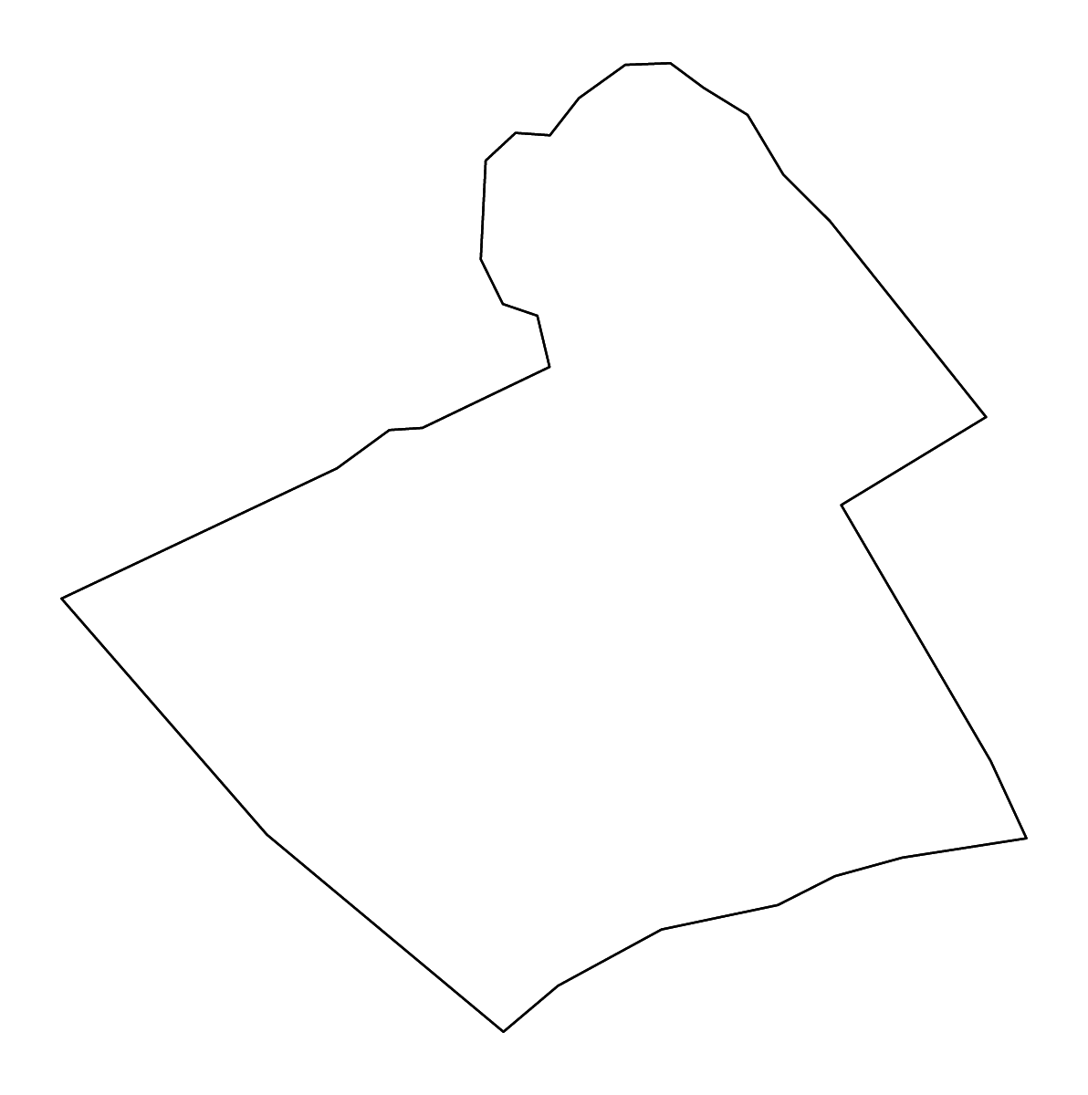 Mapa de contorno de Carbon, Pennsylvania con ríos.