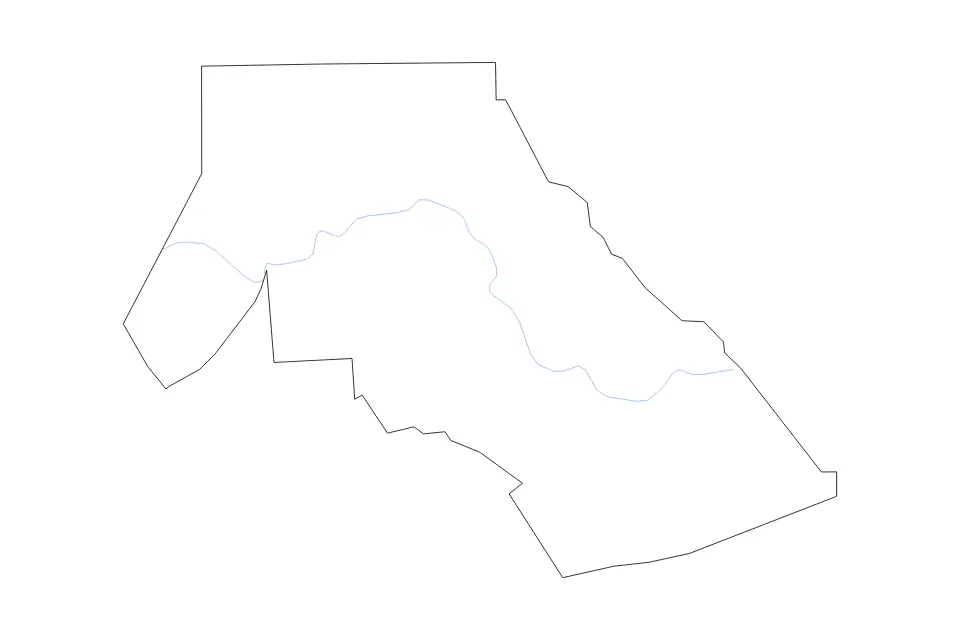 Carte de Clinton, Pennsylvania de type contour et rivières pour Amérique du Nord, montrant contour et rivières avec des limites nettes.