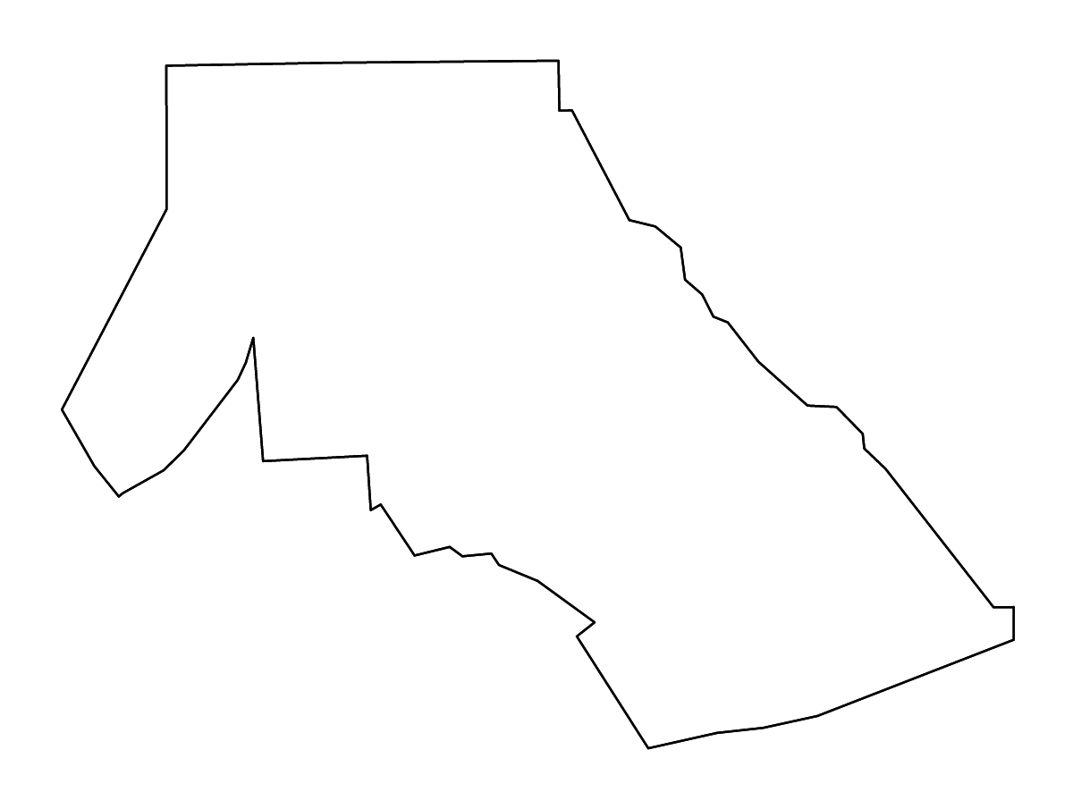 Carte de contour de Clinton, Pennsylvania avec rivières.