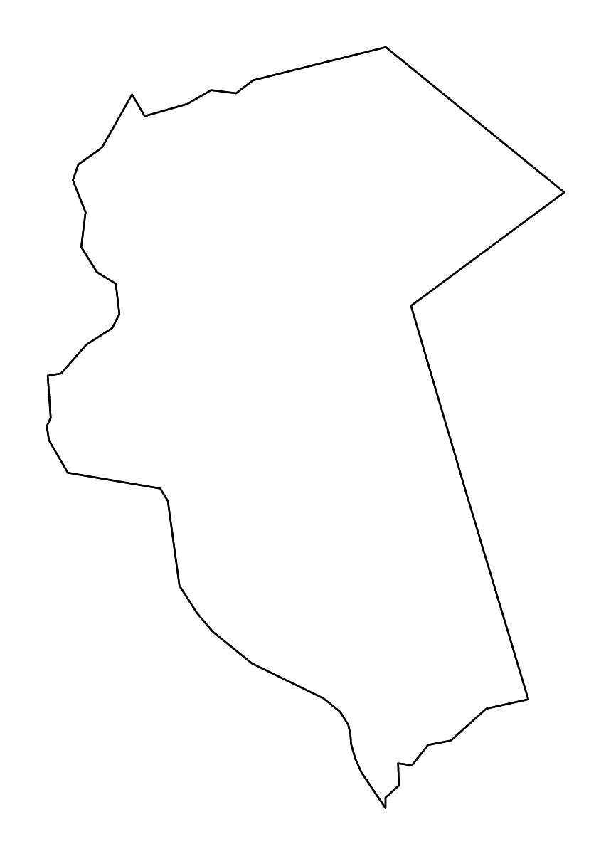Mapa de contorno de Dauphin, Pennsylvania con ríos.