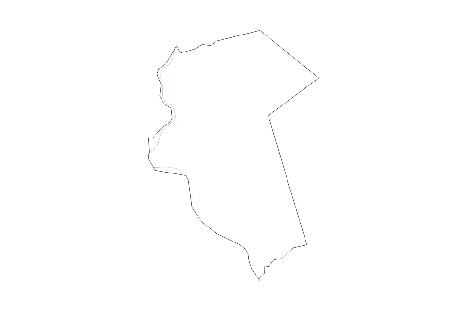 Mapa de Dauphin, Pennsylvania de tipo contorno y ríos para América del Norte, con contorno y ríos con límites limpios.