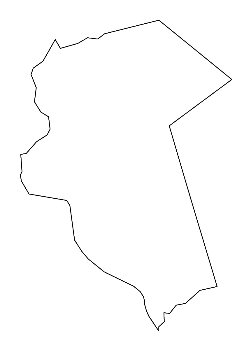 Mapa de contorno de Dauphin, Pennsylvania con ríos.