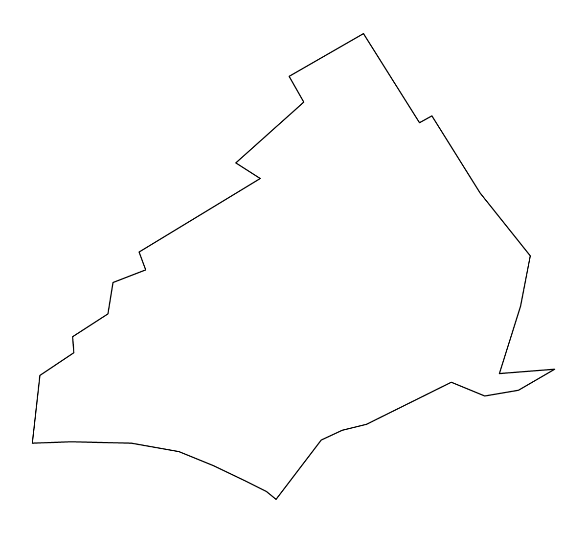 Mapa de contorno de Delaware, Pennsylvania.