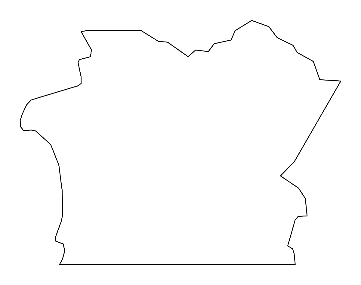 Mapa de contorno de Fayette, Pennsylvania con ríos.