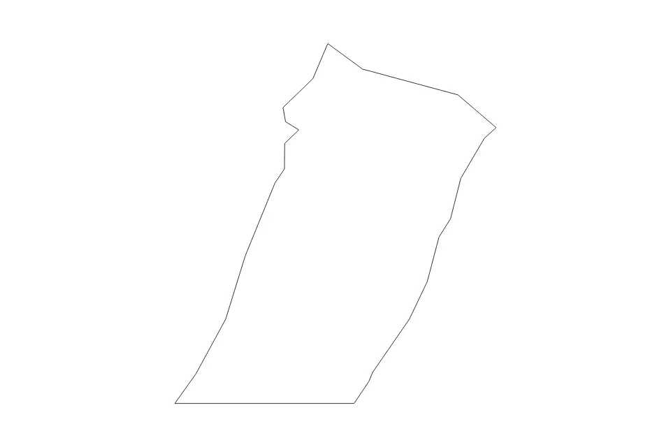 Outline map of Fulton County, Pennsylvania with subdivision borders.