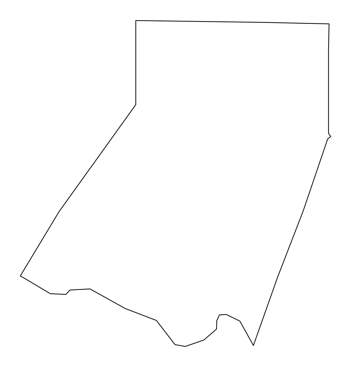 Mapa de contorno de Indiana, Pennsylvania.