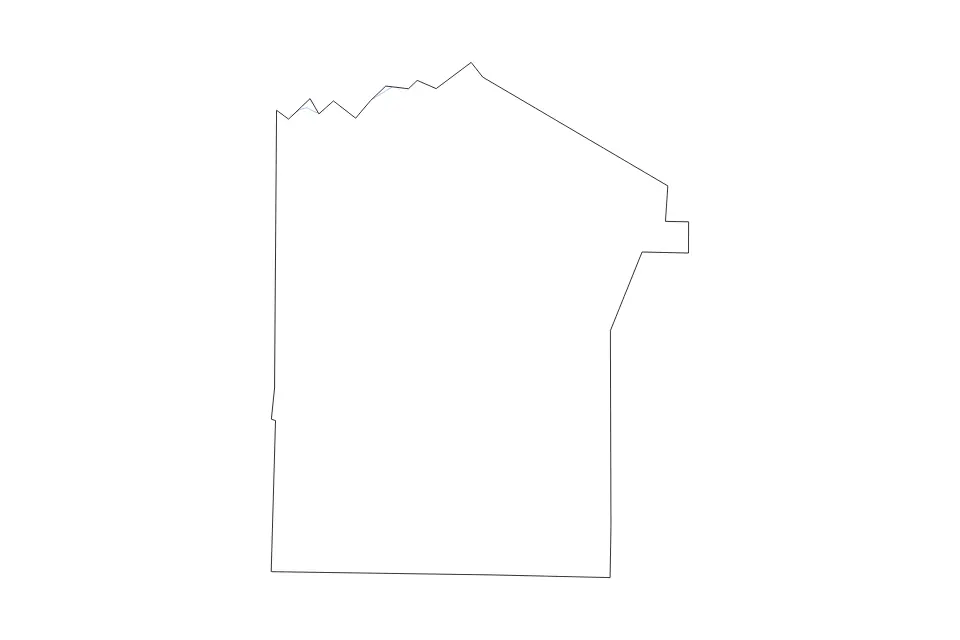 Mapa de Jefferson, Pennsylvania de tipo contorno y ríos para América del Norte, con contorno y ríos con límites limpios.