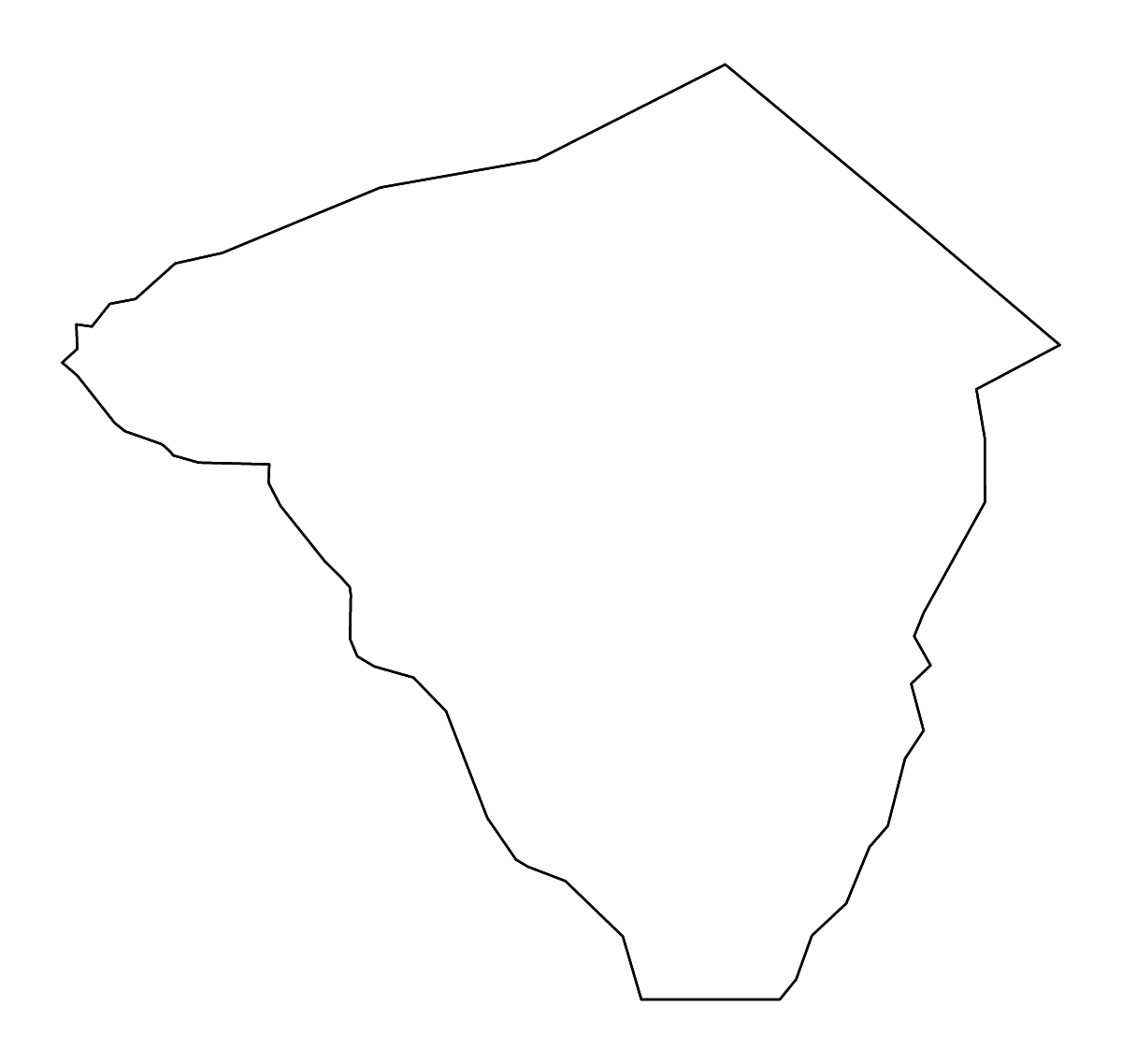 Mapa de contorno de Lancaster, Pennsylvania con ríos.
