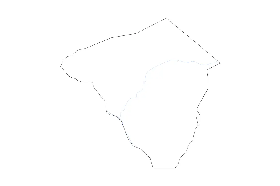 Mapa de Lancaster, Pennsylvania de tipo contorno y ríos para América del Norte, con contorno y ríos con límites limpios.