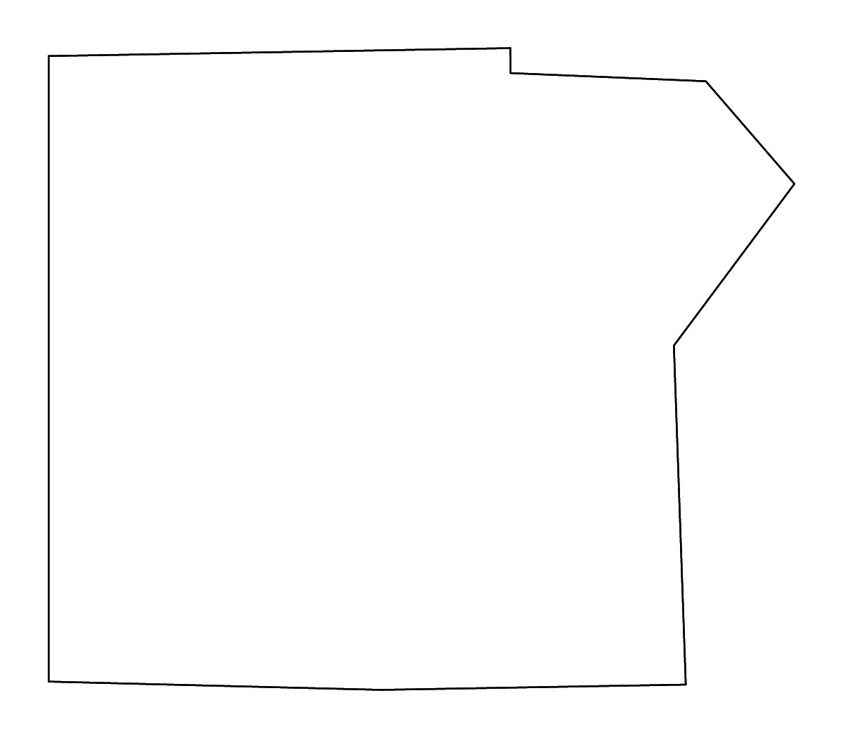 Mapa de contorno de Lawrence, Pennsylvania con ríos.