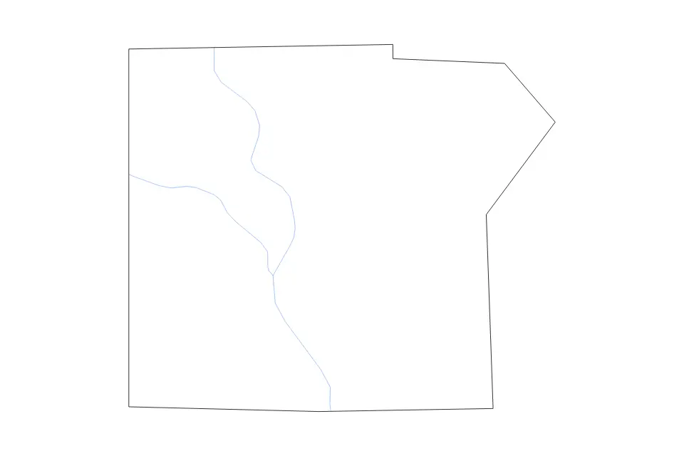 Mapa de Lawrence, Pennsylvania de tipo contorno y ríos para América del Norte, con contorno y ríos con límites limpios.