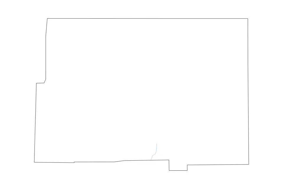 Mapa de McKean, Pennsylvania de tipo contorno y ríos para América del Norte, con contorno y ríos con límites limpios.