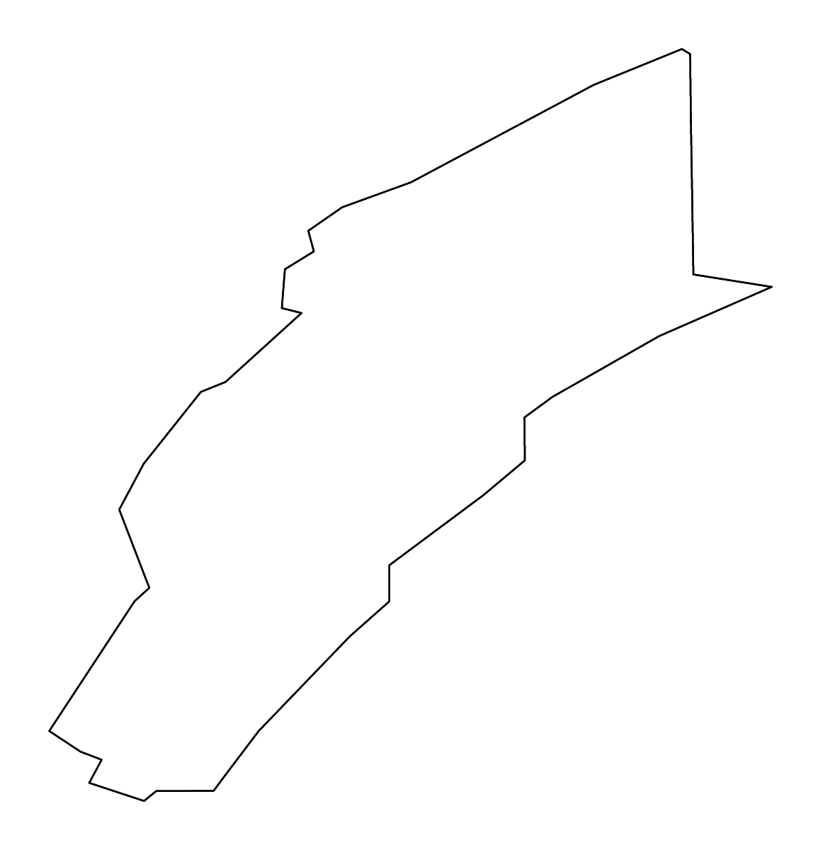Mapa de contorno de Mifflin, Pennsylvania con ríos.