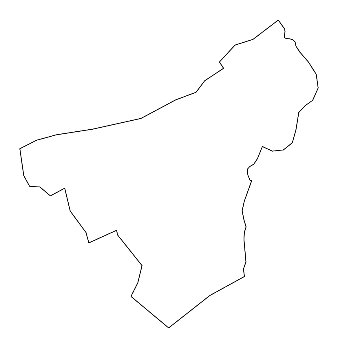 Mapa de contorno de Northampton, Pennsylvania con ríos.
