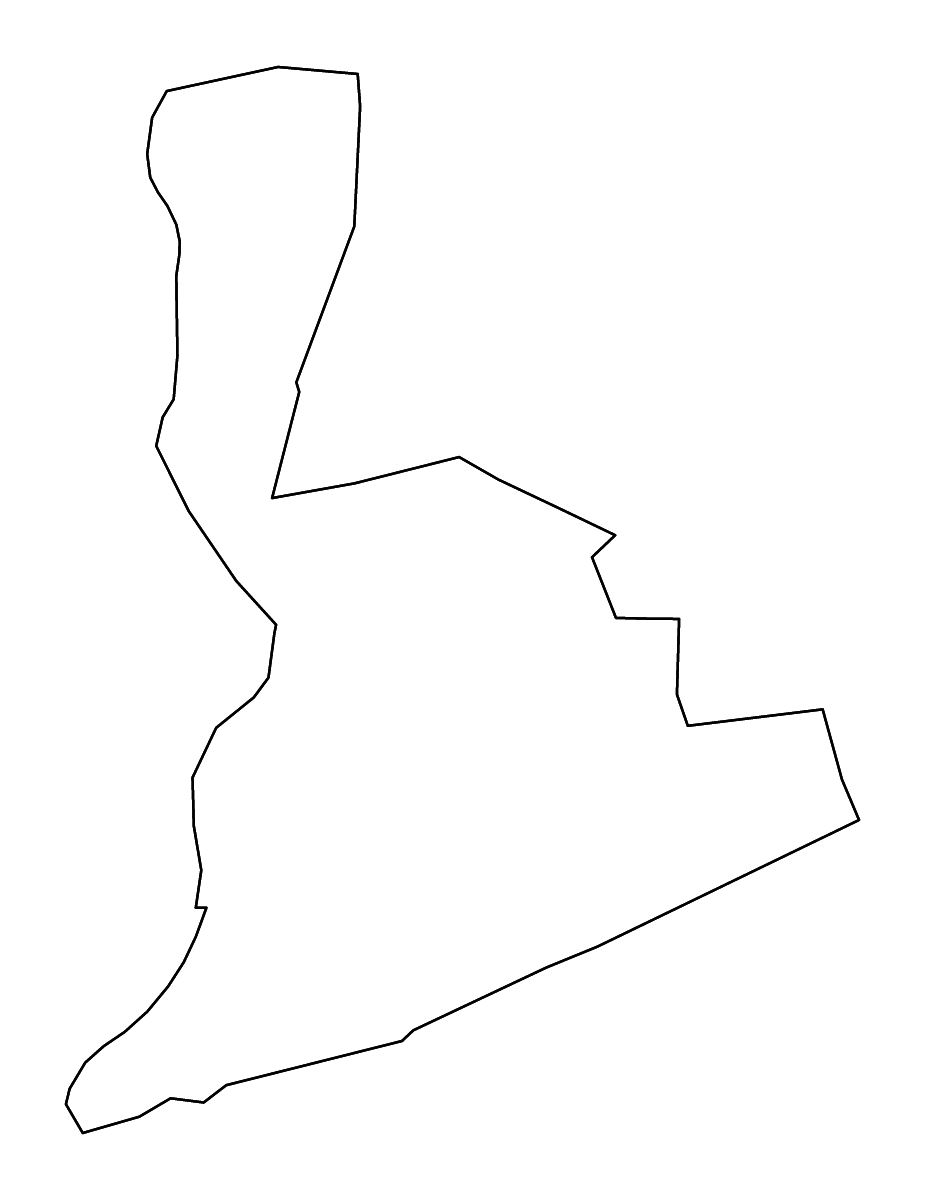 Mapa de contorno de Northumberland, Pennsylvania con ríos.