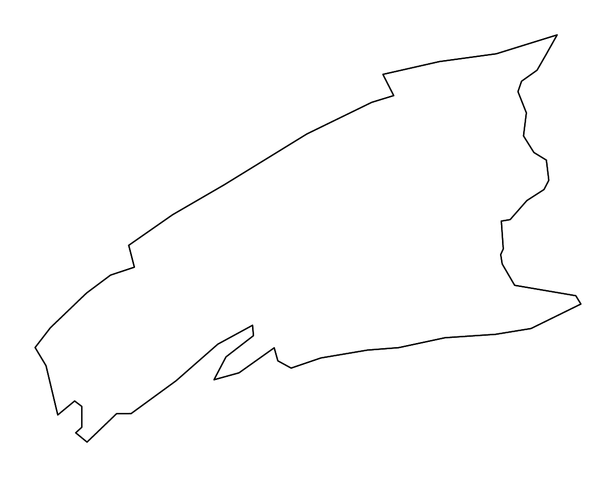 Mapa de contorno de Perry, Pennsylvania con ríos.
