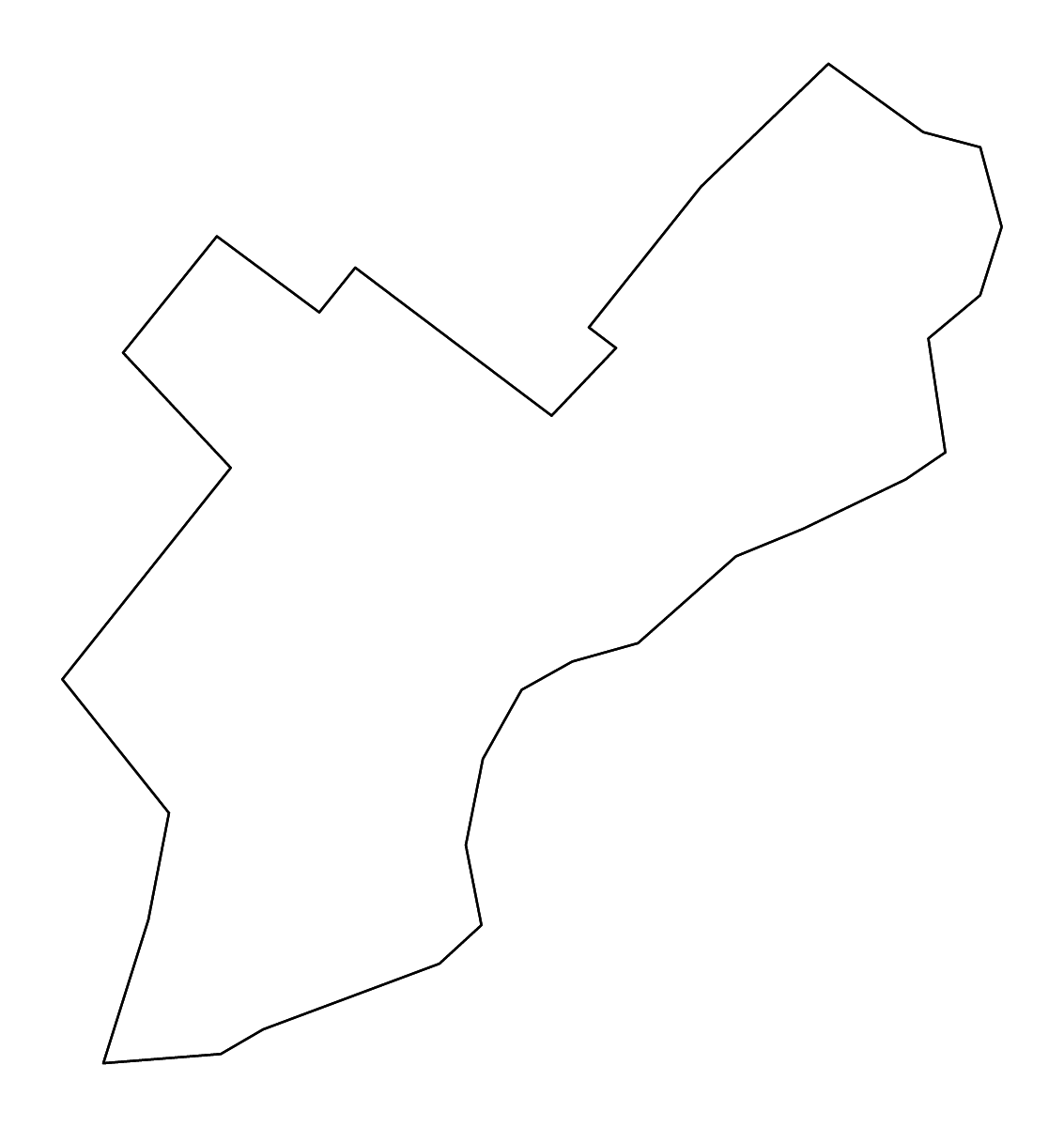 Mapa de contorno de Philadelphia, Pennsylvania con ríos.