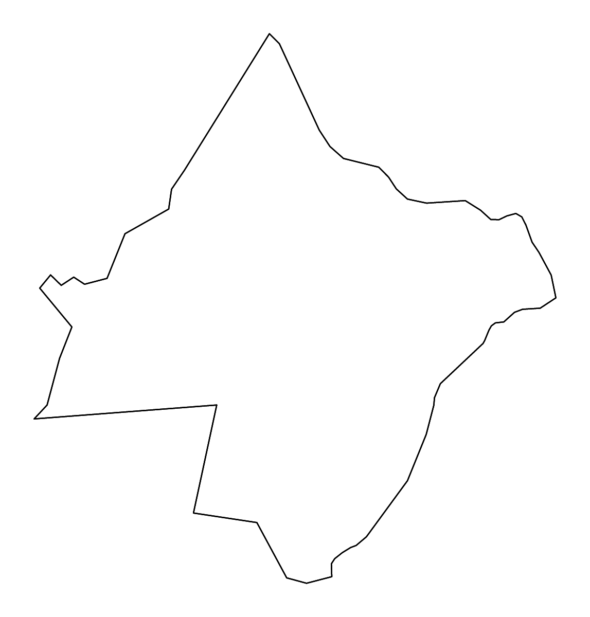 Mapa de contorno de Pike, Pennsylvania con ríos.