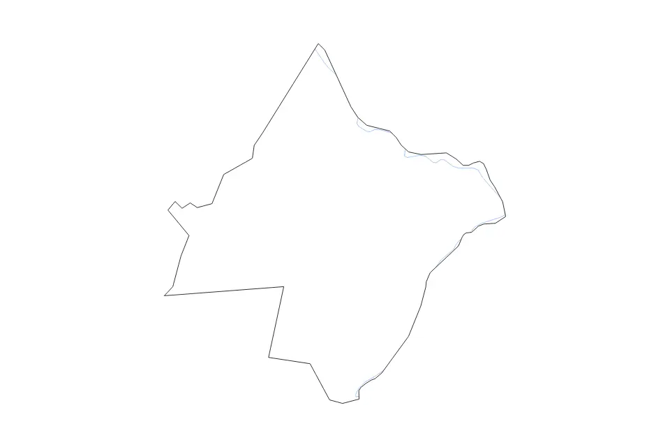 Carte de Pike, Pennsylvania de type contour et rivières pour Amérique du Nord, montrant contour et rivières avec des limites nettes.