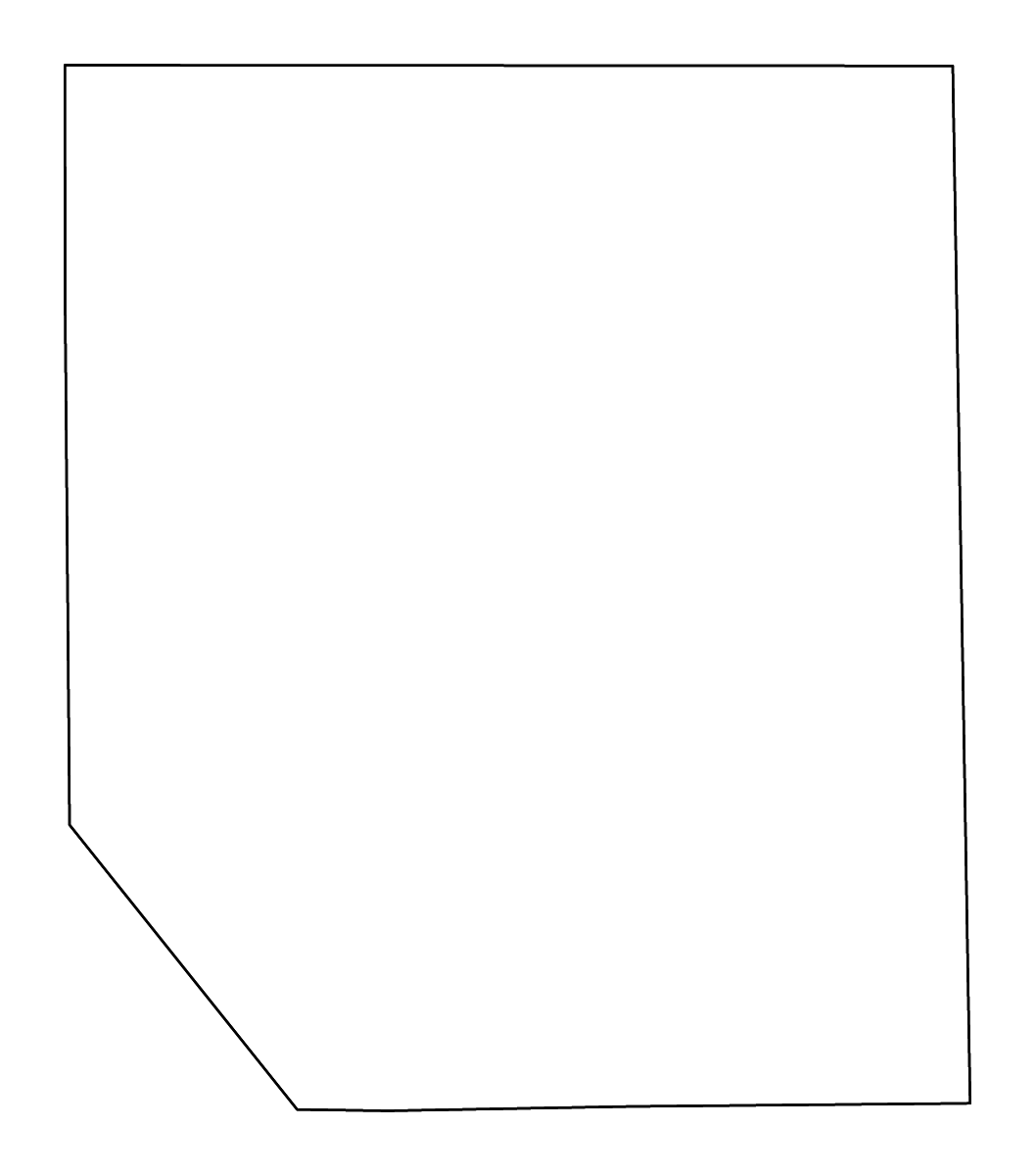 Mapa de contorno de Potter, Pennsylvania con ríos.